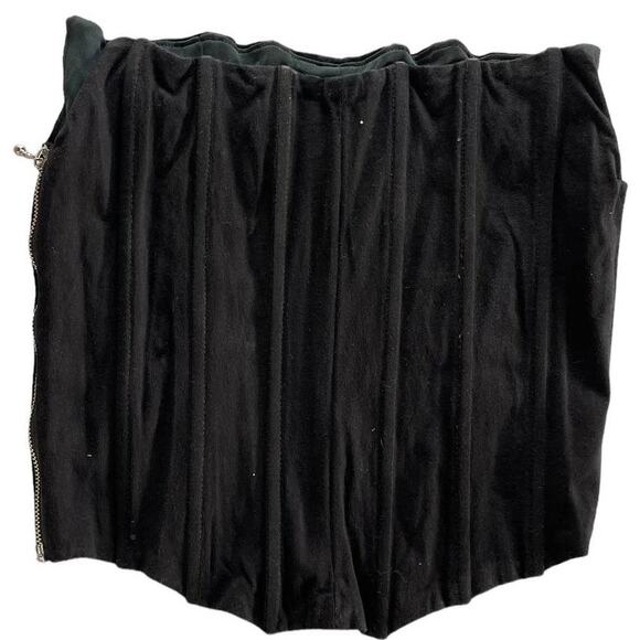 Boys Lie Corset Top Womens X Large Black Boned Bodice Strapless Paneled Zipper - Picture 5 of 10